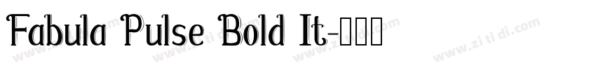 Fabula Pulse Bold It字体转换